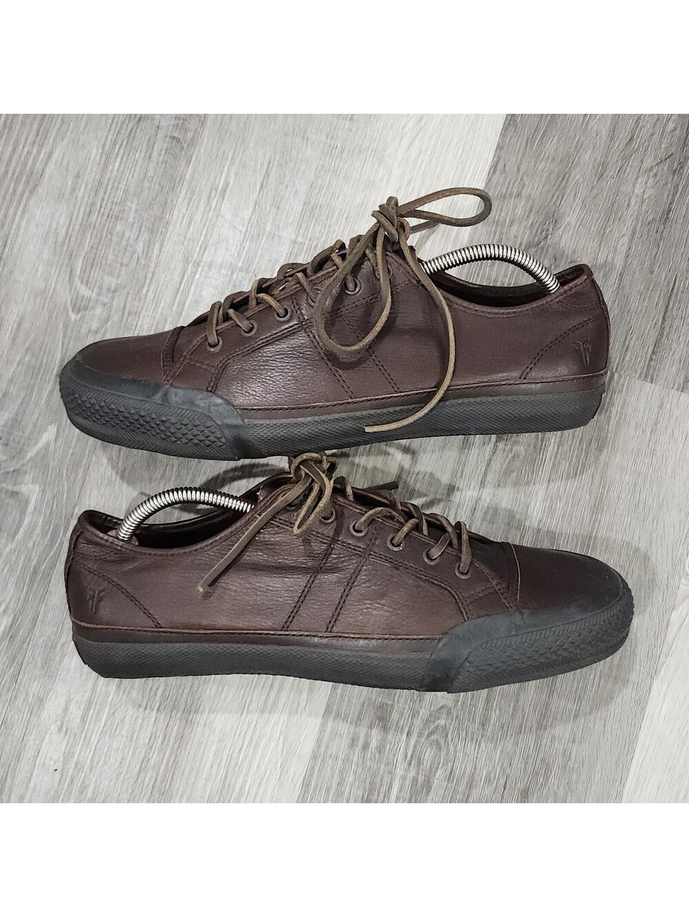 Frye Greene Low Lace Brown Vintage Leather Sneakers Shoes Mens 10 Grunge Punk